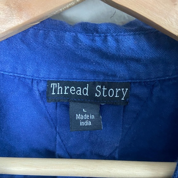 Thread Story Dark Blue Button Down Shirt - Picture 6 of 6